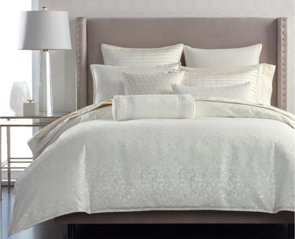 New hotel collection plume white satin standard sham $120
